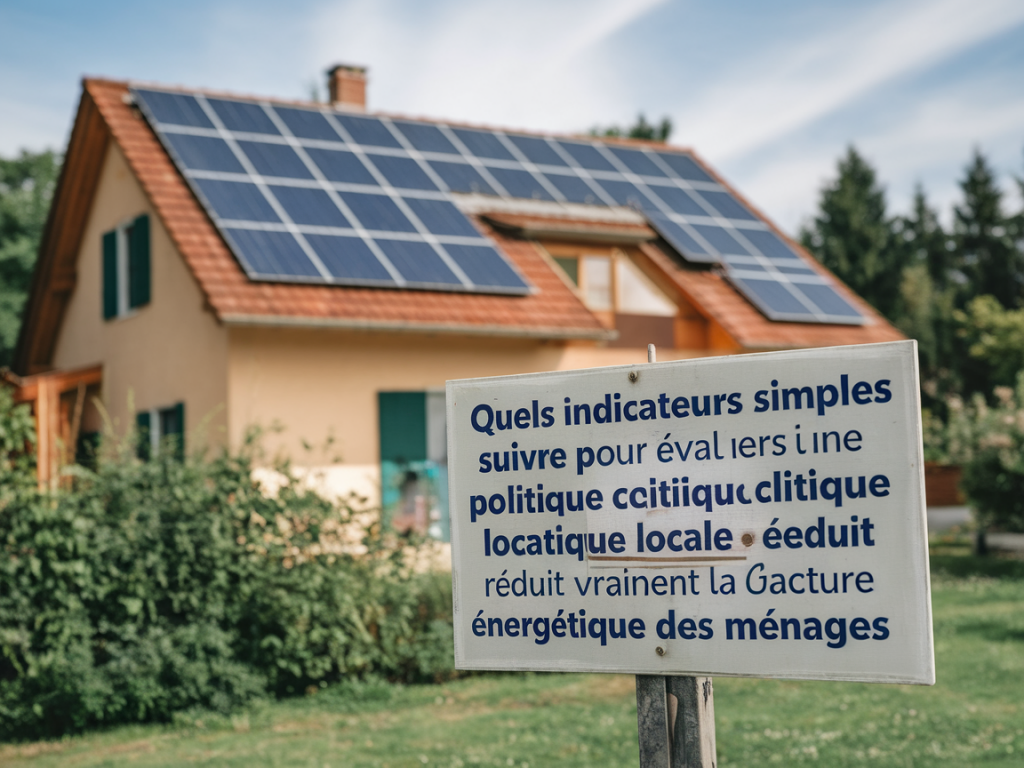 Quels indicateurs simples suivre pour évaluer si une politique climatique locale réduit vraiment la facture énergétique des ménages?